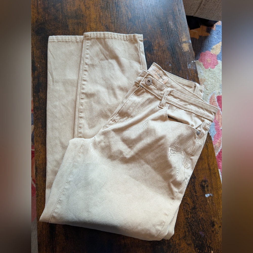 Tan Everyday Casual Pants, Straight Leg, Versatile Style